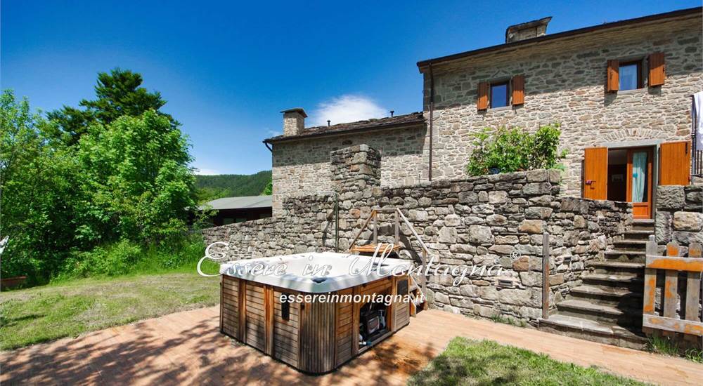 Il giardino sul retro e la piscina